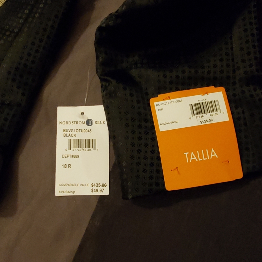 Boy's Tallia Nordstrom Rack Size 18 Textured Hummingbird Regular Black Blazer - Picture 5 of 10